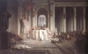 Alma-Tadema, Sir Lawrence Jean-Leon Gerome,The Death of Caesar (mk23) Germany oil painting artist
